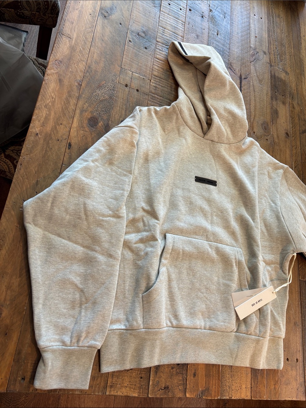 Fear of God Light Gray Pullover Hoodie